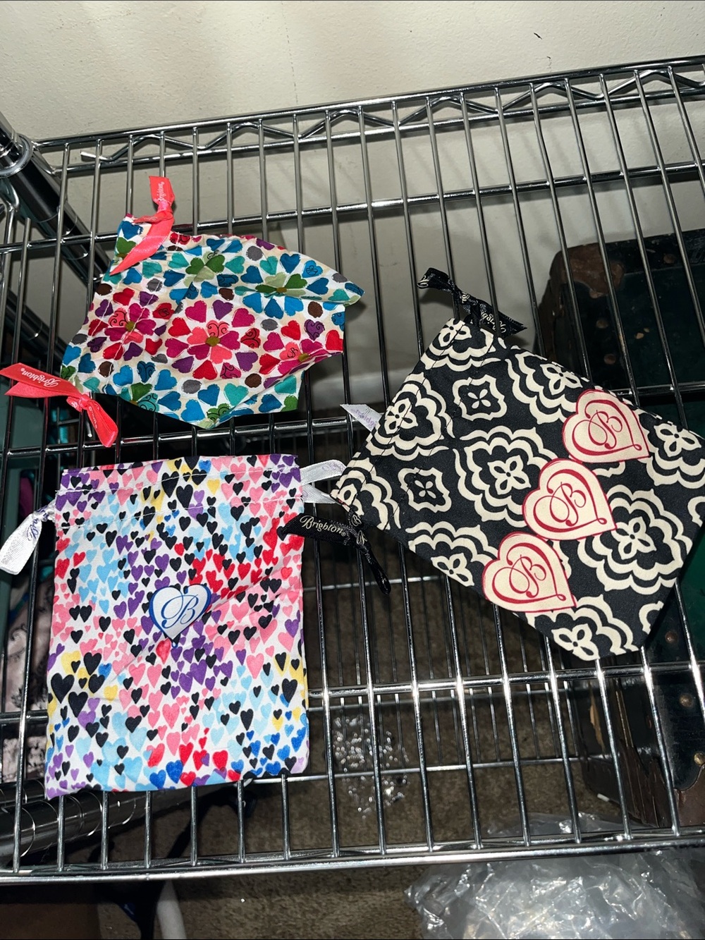 Brighton Kids Multicolor Heart & Floral Drawstring Pouches - 3-Pack